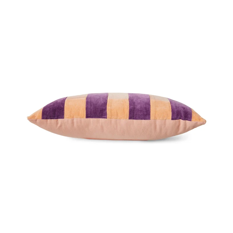 Coussin en velours rayé Midsummer (50X30Cm) - HKLIVING