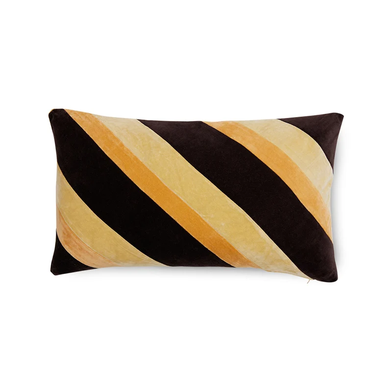 Coussin en velours rayé Fame (60X35Cm) - HKLIVING