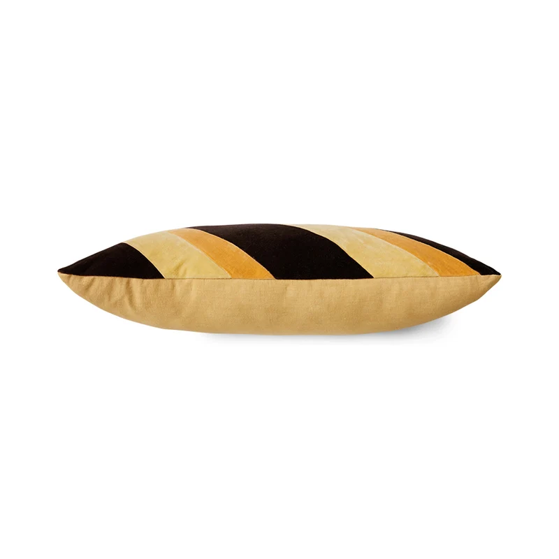 Coussin en velours rayé Fame (60X35Cm) - HKLIVING
