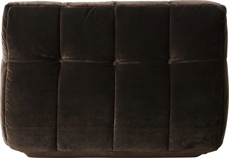 Fauteuil lazy en velours royal brun Espresso - HKliving