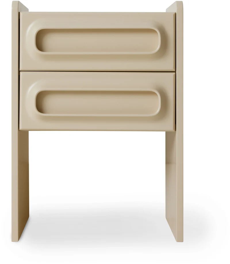 Table de nuit en bois crème Space - HKliving