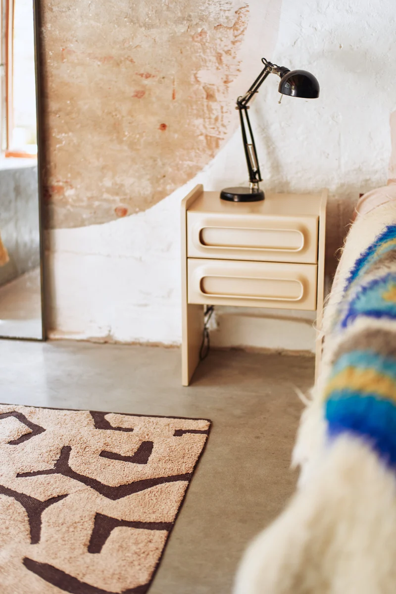 Table de nuit en bois crème Space - HKliving