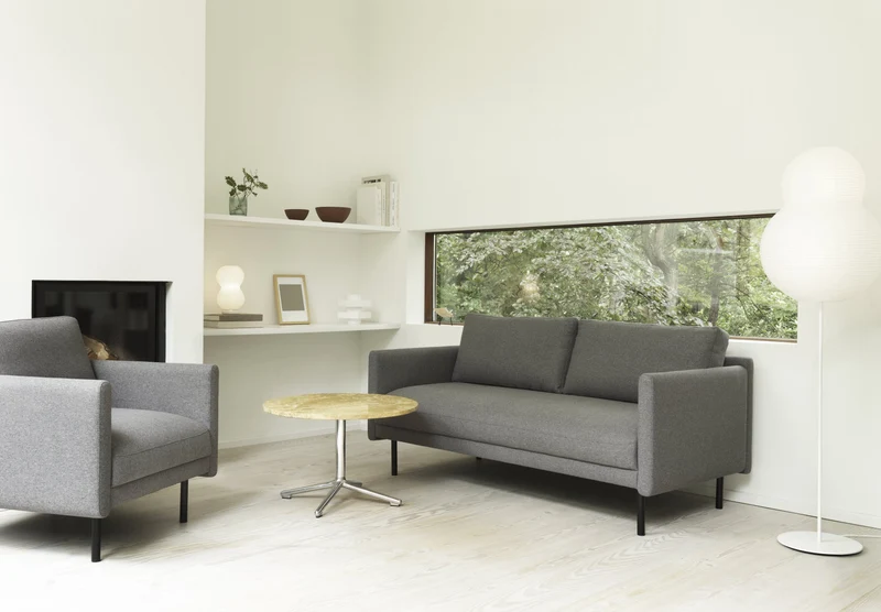 Canapé 2 places en tissu anthracite 170,5 x 87 cm Rar - Normann Copenhagen