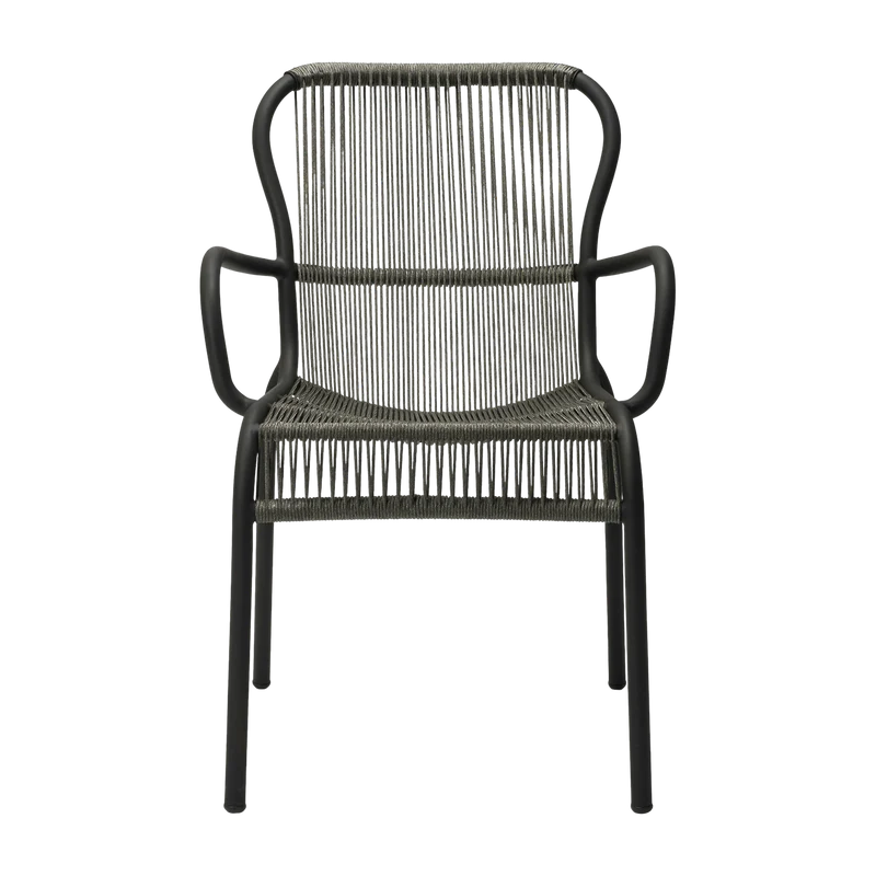 Fauteuil en corde gris foncé 59 x 57 cm Loop - Vincent Sheppard