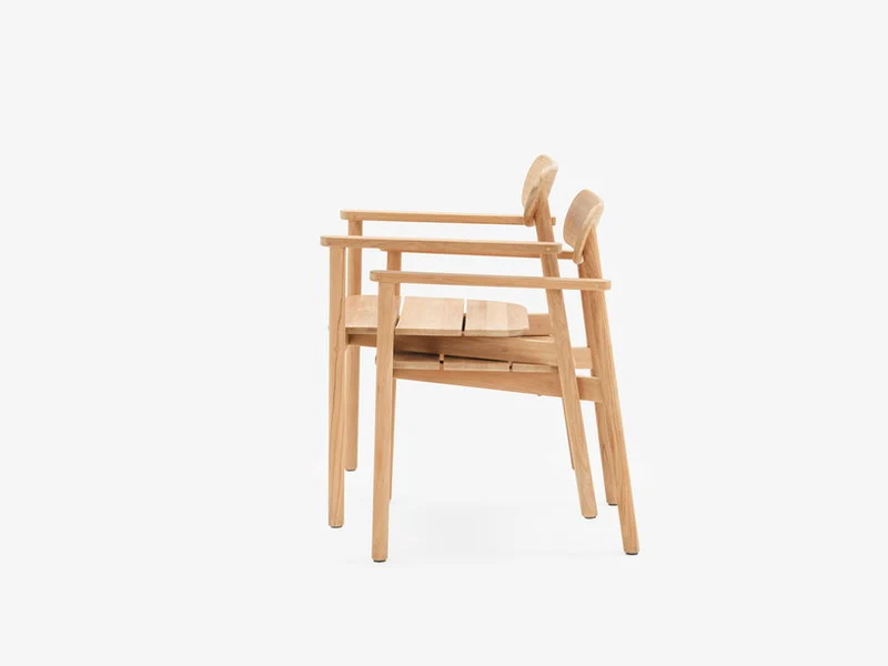 Chaise avec accoudoirs en teck 59 x 80 cm Freya - Vincent Sheppard