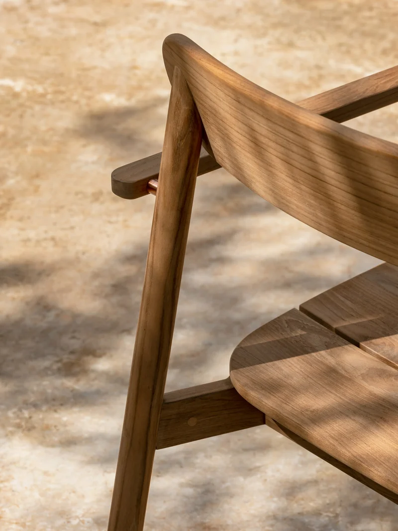 Chaise avec accoudoirs en teck 59 x 80 cm Freya - Vincent Sheppard
