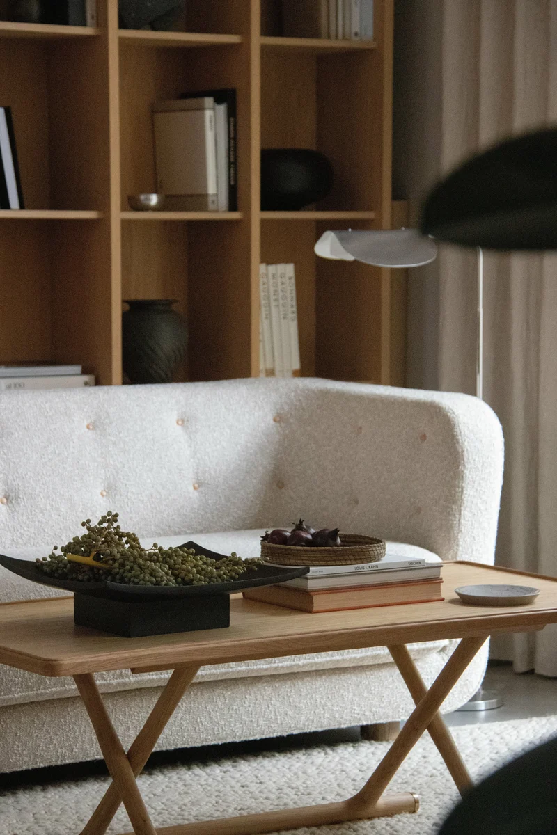 Table basse pliable en chêne naturel 130 x 46 cm Jäger - Audo