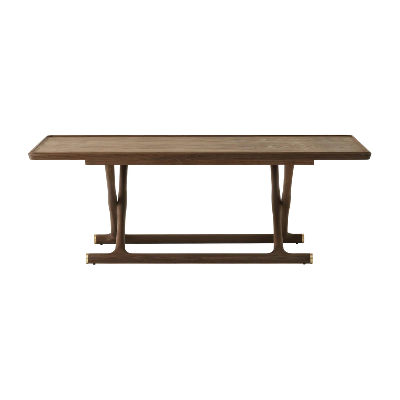 Table basse pliable en noyer naturel 130 x 46 cm Jäger - Audo