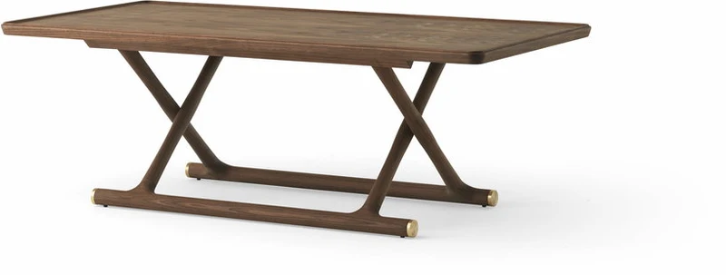 Table basse pliable en noyer naturel 130 x 46 cm Jäger - Audo
