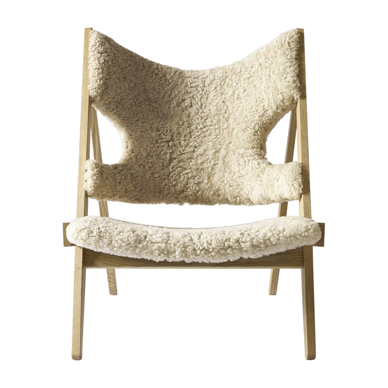 Fauteuil en mouton naturel 71 x 67 cm Knitting - Audo