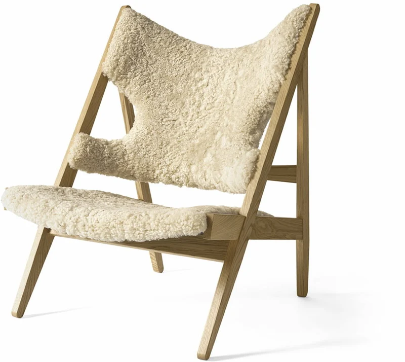 Fauteuil en mouton naturel 71 x 67 cm Knitting - Audo