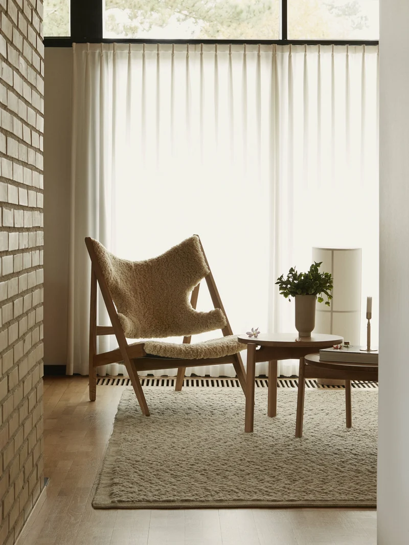Fauteuil en mouton naturel 71 x 67 cm Knitting - Audo