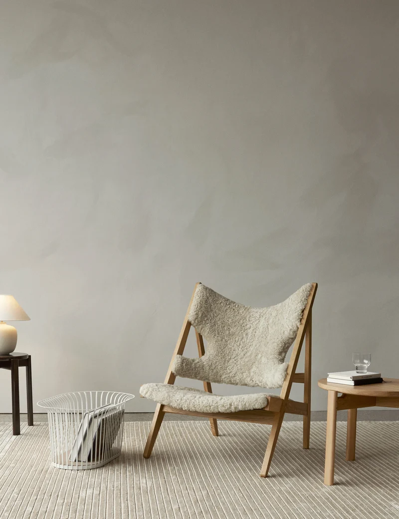 Fauteuil en mouton naturel 71 x 67 cm Knitting - Audo