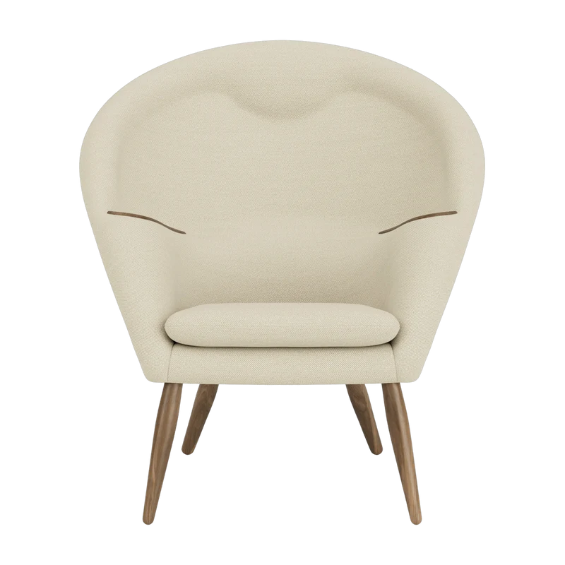 Fauteuil en noyer 100 x 87 cm Oda - Audo