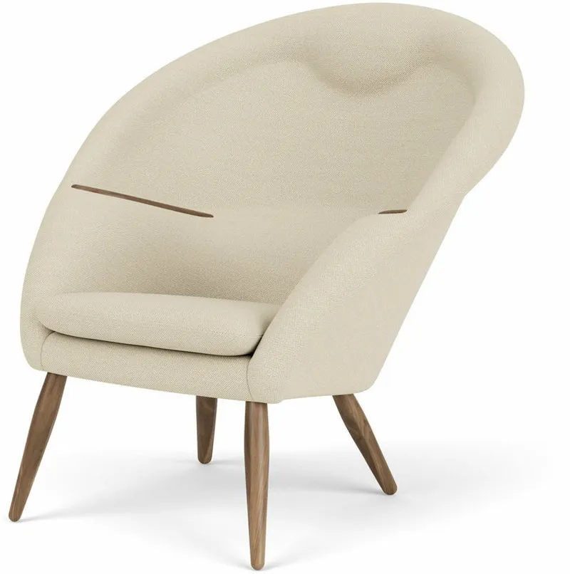 Fauteuil en noyer 100 x 87 cm Oda - Audo