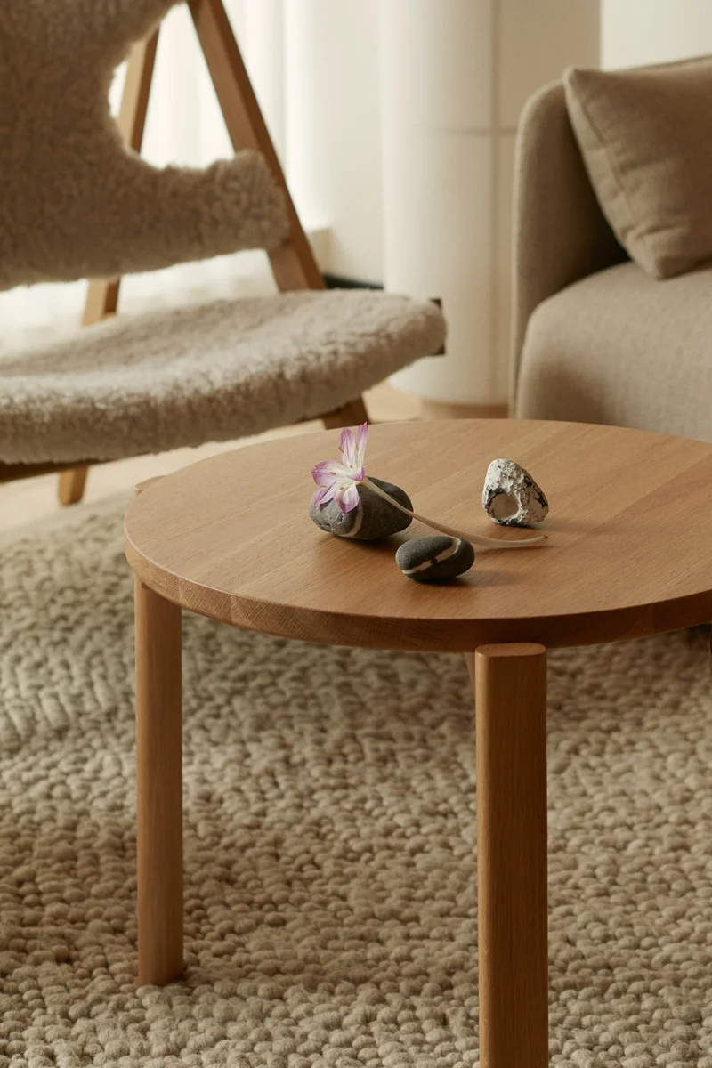 Table d'appoint en chêne naturel 60 x 43 cm Passage - Audo