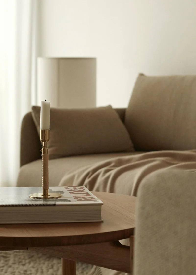 Table d'appoint en chêne naturel 80 x 38 cm Passage - Audo