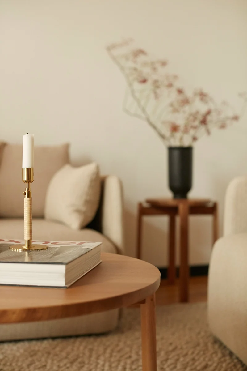 Table d'appoint en chêne naturel 80 x 38 cm Passage - Audo