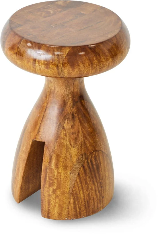 Tabouret en bois de châtaignier 34 x 52 cm- HKliving