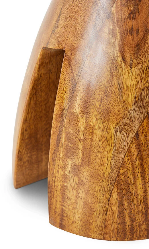 Tabouret en bois de châtaignier 34 x 52 cm- HKliving