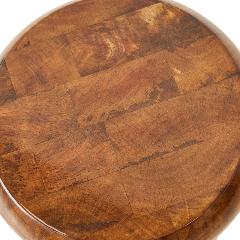 Tabouret en bois de châtaignier 34 x 52 cm- HKliving