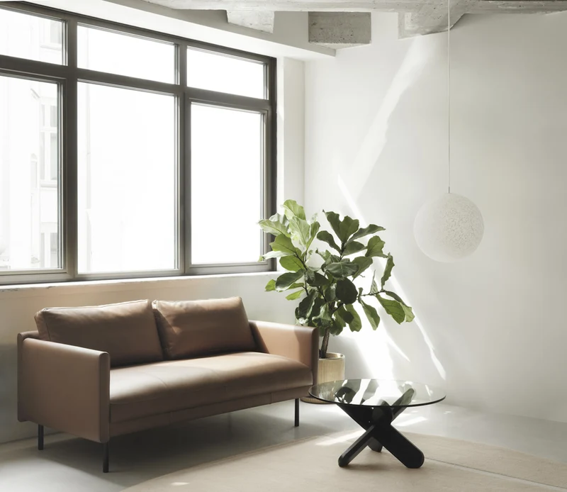 Canapé en cuir cognac 204 x 87 cm Rar - Normann Copenhagen
