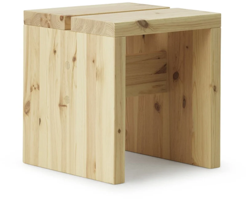 Tabouret en bois de pin 40 x 40 cm Stretch - Normann Copenhagen